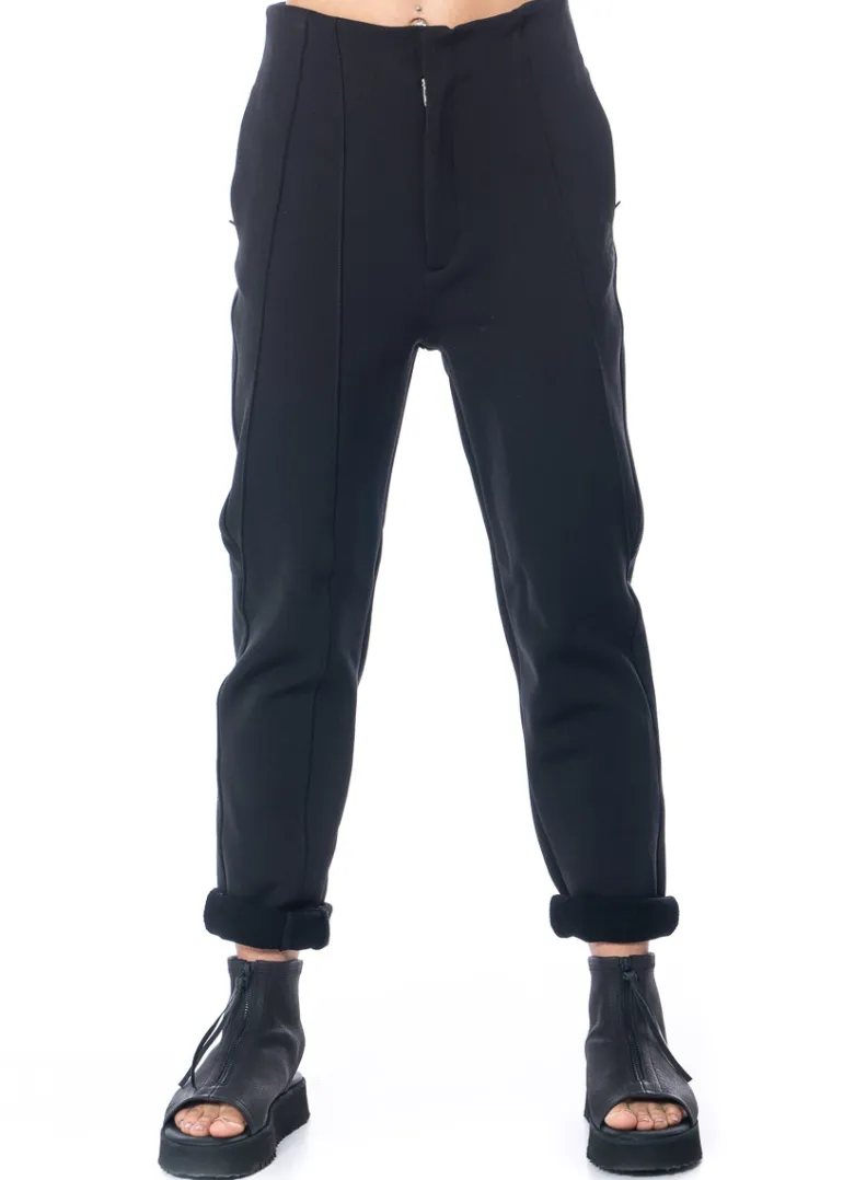 adidas Y-3, schmal geschnittene Hose aus festem Stoff