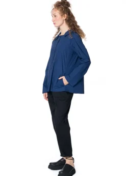 annette görtz, Bio-Baumwollbluse DORA mit breitem Kragen
