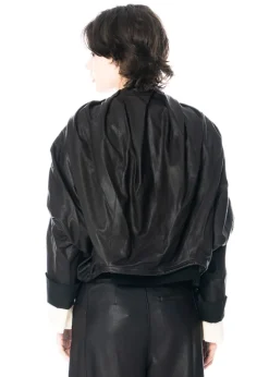 annette görtz, Lederjacke ALTIN mit Raffung