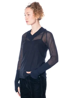 annette görtz, leichter Pullover AIR mit V-Ausschnitt
