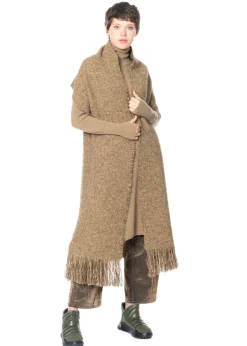 annette görtz, Strickschal PUCK aus Wolle mit Fransen