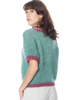 Atelier Basile, Kurzarmpullover TOPPY Meadow Green