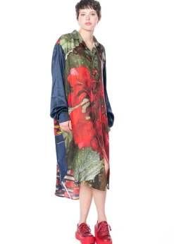 BARBARA BOLOGNA, Hemdblusenkleid im floralem Fotoprint