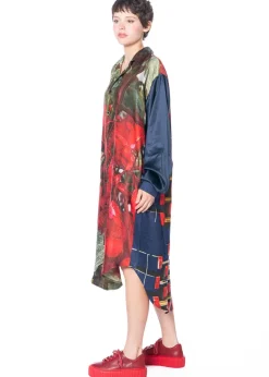 BARBARA BOLOGNA, Hemdblusenkleid im floralem Fotoprint