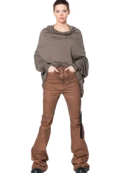 DRKSHDW by Rick Owens, Bootcut-Jeans mit hoher Taille im Used-Look