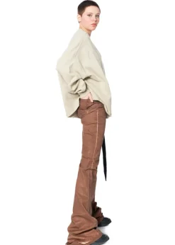DRKSHDW by Rick Owens, Bootcut-Jeans mit hoher Taille im Used-Look