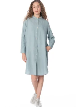 HENRY CHRIST, langes Blusenkleid aus Leinen