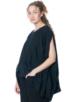 KAYIKO, ärmelloses BOX SHIRT aus Bio-Baumwollpopeline