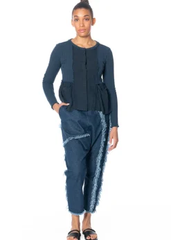 KEDZIOREK, lässige Leinenhose im Jeansstil 5267