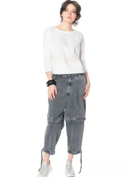 LA HAINE INSIDE US, Jeans mit abnehmbaren Beinen M1049