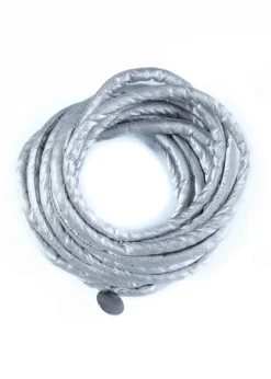 maria calderara, silbernes Armband aus Kunstlederreifen