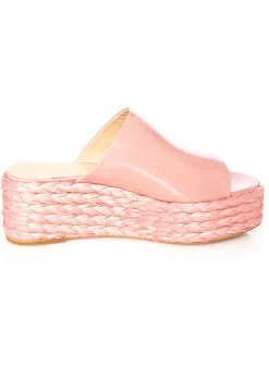 Paloma Barceló, Plateauslipper PILLINE mit Bast in Blush