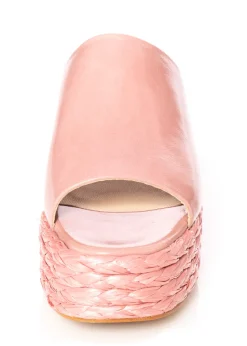 Paloma Barceló, Plateauslipper PILLINE mit Bast in Blush