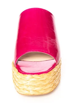 Paloma Barceló, Plateauslipper PILLI mit Bast in fuchsia