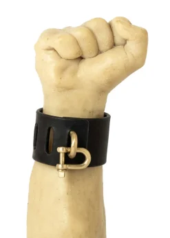 Parts of Four, breites Lederarmband mit Charm (50mm, BLK+MR)