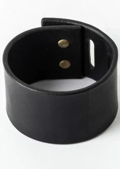 Parts of Four, breites Lederarmband mit Charm (50mm, BLK+MR)