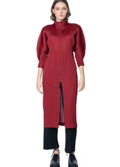 PLEATS PLEASE ISSEY MIYAKE, eleganter Mantel mit Reißverschluss NOVEMBER