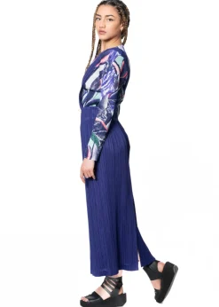 PLEATS PLEASE ISSEY MIYAKE, Trägerrock THICKER BOTTOMS 2 in Blue Purple