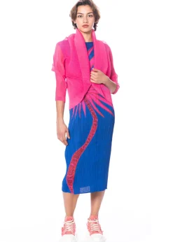 PLEATS PLEASE ISSEY MIYAKE, ausgefallenes Kleid ICE DESERT