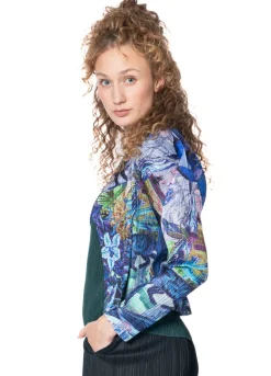 PLEATS PLEASE ISSEY MIYAKE, außergewöhnlicher Cardigan mit offener Front AURORA