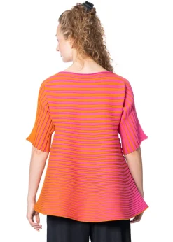 PLEATS PLEASE ISSEY MIYAKE T-Shirt BOUNCE KNIT pink