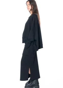 PLUSLAVIE PLÜ, langer Rock mit Fronttaschen PEN SKIRT 1