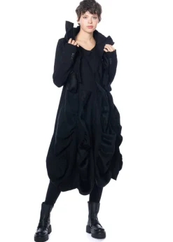 RUNDHOLZ, Ballonkleid aus Leinen und Wolle 2241110917