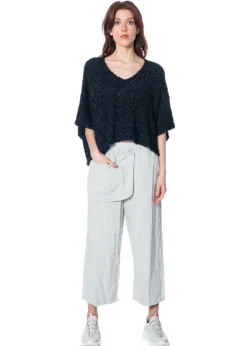 RUNDHOLZ BLACK LABEL, Leinenhose mit Schürze 1253540105