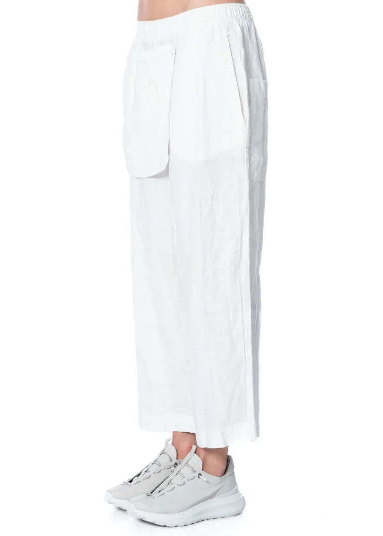 RUNDHOLZ BLACK LABEL, Leinenhose mit Schürze 1253540105