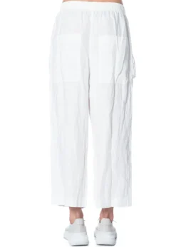 RUNDHOLZ BLACK LABEL, Leinenhose mit Schürze 1253540105