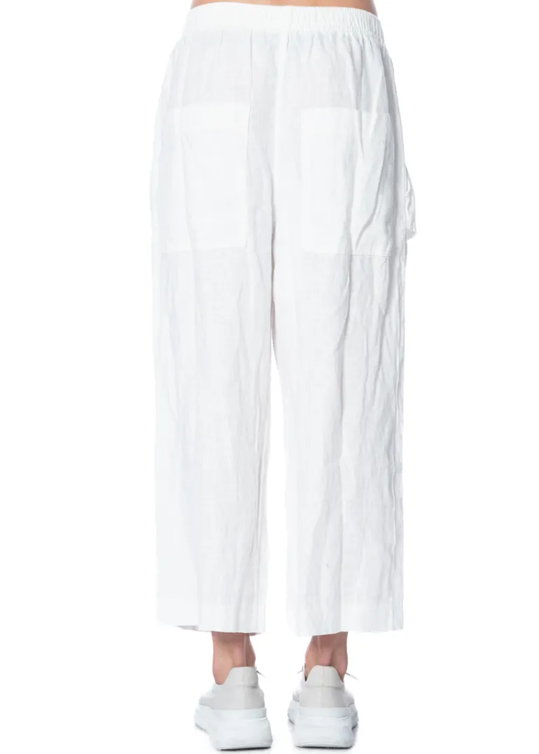 RUNDHOLZ BLACK LABEL, Leinenhose mit Schürze 1253540105