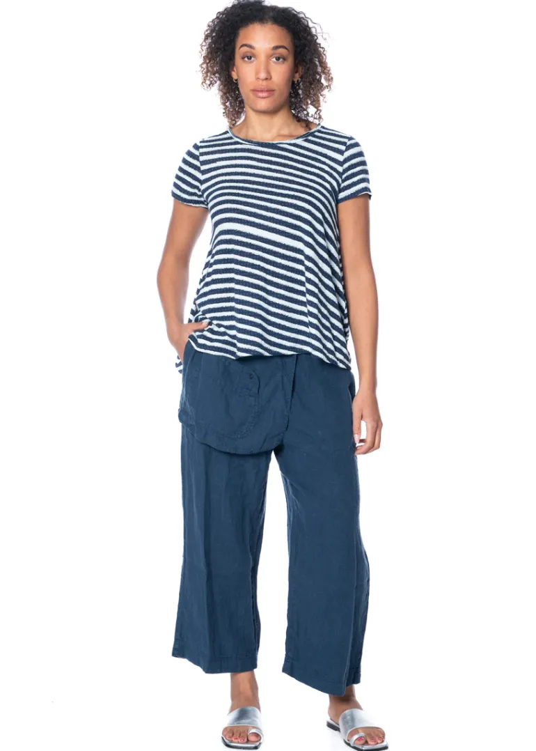 RUNDHOLZ BLACK LABEL, Leinenhose mit Schürze 1253540105