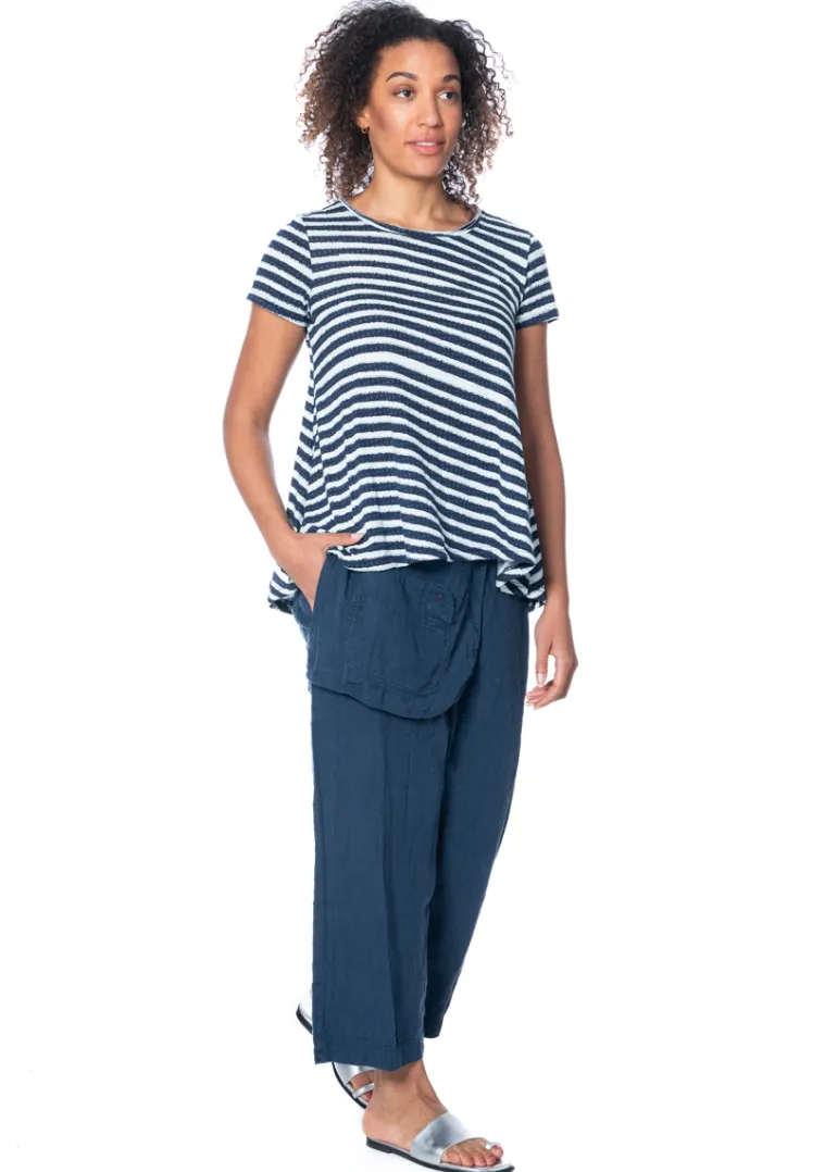 RUNDHOLZ BLACK LABEL, Leinenhose mit Schürze 1253540105