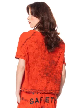 RUNDHOLZ DIP, Denim T-Shirt mit Waschung 1252620508
