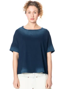 RUNDHOLZ DIP, Denim T-Shirt mit Waschung 1252620508