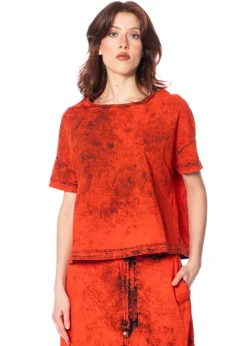 RUNDHOLZ DIP, Denim T-Shirt mit Waschung 1252620508