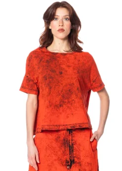 RUNDHOLZ DIP, Denim T-Shirt mit Waschung 1252620508