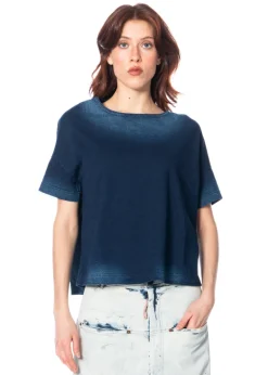 RUNDHOLZ DIP, Denim T-Shirt mit Waschung 1252620508
