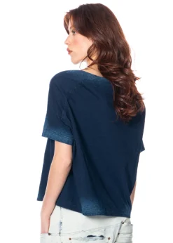 RUNDHOLZ DIP, Denim T-Shirt mit Waschung 1252620508
