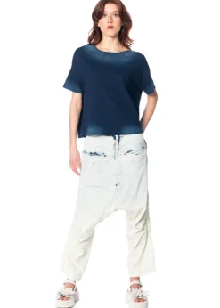 RUNDHOLZ DIP, Denim T-Shirt mit Waschung 1252620508