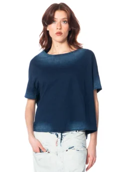 RUNDHOLZ DIP, Denim T-Shirt mit Waschung 1252620508