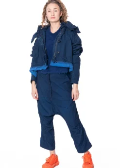 RUNDHOLZ DIP, Denim-Kapuzenjacke mit Raffung 1252211104