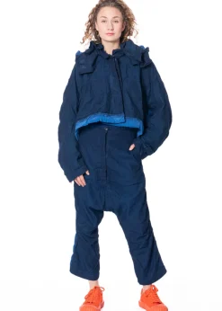 RUNDHOLZ DIP, Denim-Kapuzenjacke mit Raffung 1252211104