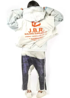 RUNDHOLZ DIP, Hose mit ikonischem Denim-Print 1252110107