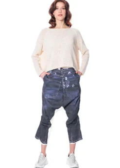 RUNDHOLZ DIP, Hose mit ikonischem Denim-Print 1252110107