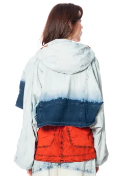 RUNDHOLZ DIP, kurze Jeansjacke in Bleach-Optik 1252261105