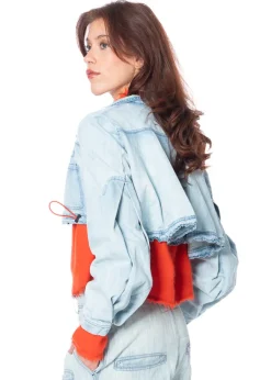 RUNDHOLZ DIP, verkürzte Jeansjacke 1252211109
