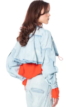 RUNDHOLZ DIP, verkürzte Jeansjacke 1252211109