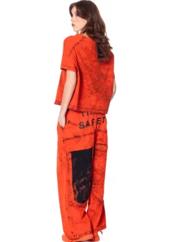 RUNDHOLZ DIP, verwaschene Statement-Hose 1252030115