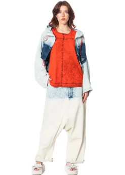 RUNDHOLZ DIP, verwaschene Statement-Hose 1252030115